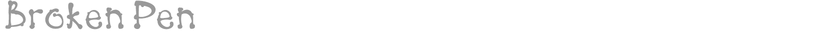 Broken Pen font preview